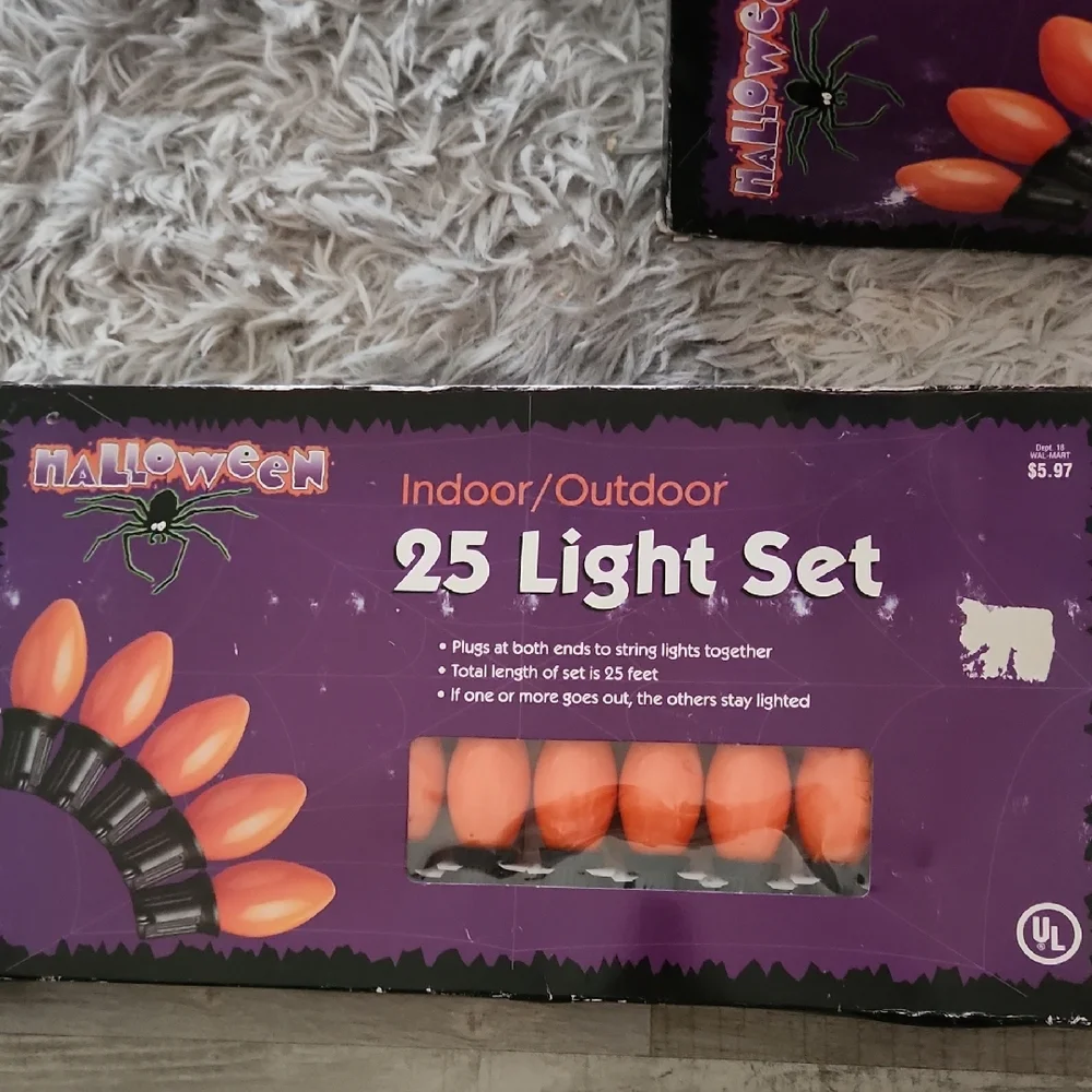 Vintage Halloween Indoor/Outdoor 25 Light Set - Orange